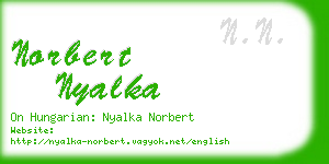 norbert nyalka business card